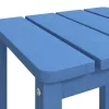  vízkék HDPE kerti Adirondack asztal 38 x 38 x 46 cm