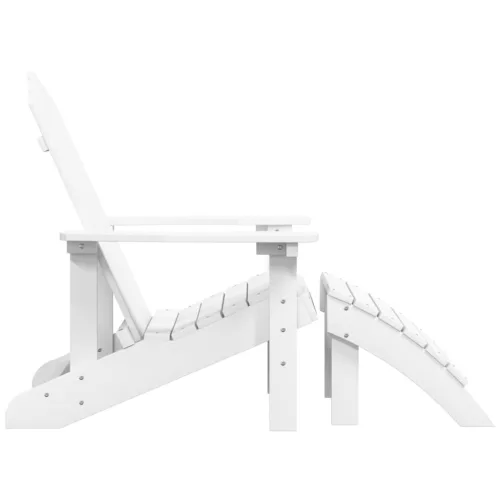  fehér HDPE kerti adirondack szék lábtartóval