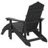  antracitszürke HDPE kerti adirondack szék lábtartóval