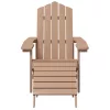  barna HDPE kerti adirondack szék lábtartóval