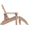  barna HDPE kerti adirondack szék lábtartóval