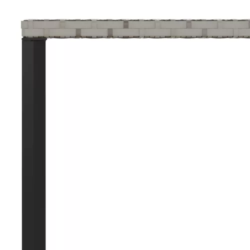  6 részes szürke polyrattan kerti étkezőgarnitúra párnákkal
