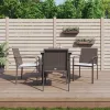  5 részes polyrattan és acél kerti étkezőgarnitúra párnával