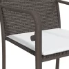  7 részes polyrattan és acél kerti étkezőgarnitúra párnával