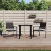  3 részes polyrattan és acél kerti étkezőgarnitúra