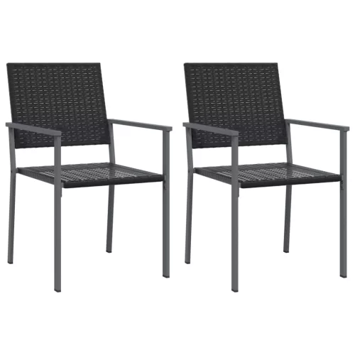  3 részes polyrattan és acél kerti étkezőgarnitúra