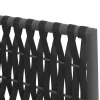  7 részes polyrattan és acél kerti étkezőgarnitúra párnával