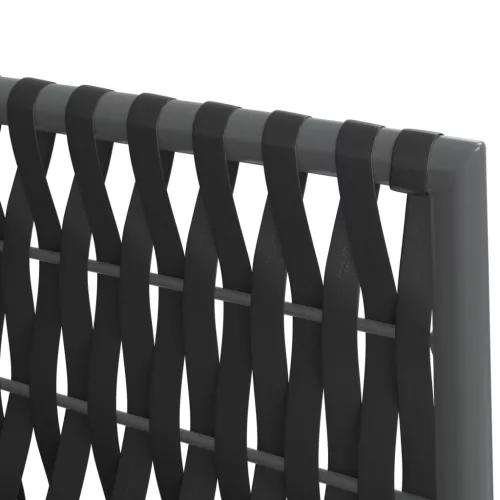  7 részes polyrattan és acél kerti étkezőgarnitúra párnával