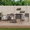  4 db barna polyrattan kerti szék párnával 56x59x84 cm