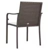  4 db barna polyrattan kerti szék párnával 56x59x84 cm