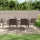 6 db barna polyrattan kerti szék párnával 56x59x84 cm