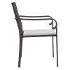  6 db barna polyrattan kerti szék párnával 56x59x84 cm