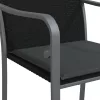  6 db fekete polyrattan kerti szék párnával 56x59x84 cm