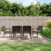  6 db barna polyrattan kerti szék párnával 56,5x57x83 cm