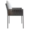  4 db barna polyrattan kerti szék párnával 54x61x83 cm