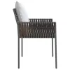  6 db barna polyrattan kerti szék párnával 54x61x83 cm