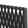  4 db fekete polyrattan kerti szék párnával 54x61x83 cm