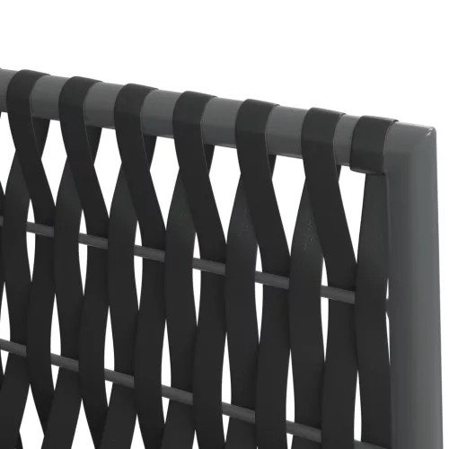  6 db fekete polyrattan kerti szék párnával 54x61x83 cm