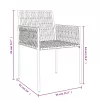  6 db fekete polyrattan kerti szék párnával 54x61x83 cm