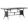  fekete polyrattan kerti asztal 170 x 80 x 74 cm