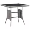  szürke polyrattan kerti asztal 80 x 80 x 74 cm