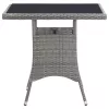  szürke polyrattan kerti asztal 80 x 80 x 74 cm