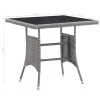  szürke polyrattan kerti asztal 80 x 80 x 74 cm