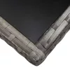  szürke polyrattan kerti asztal 170 x 80 x 74 cm
