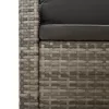  4 részes szürke polyrattan kerti ülőgarnitúra párnákkal