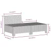  6 részes szürke polyrattan kerti ülőgarnitúra párnákkal