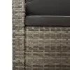  6 részes szürke polyrattan kerti ülőgarnitúra párnákkal