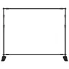  2 db fekete acél háttérállvány 254 x 243 cm