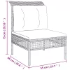  6 részes szürke polyrattan kerti ülőgarnitúra párnákkal