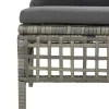  6 részes szürke polyrattan kerti ülőgarnitúra párnákkal