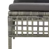  7 részes szürke polyrattan kerti ülőgarnitúra párnákkal