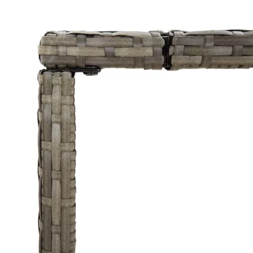  9 részes szürke polyrattan kerti bárszett