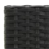  9 részes fekete polyrattan kerti bárszett