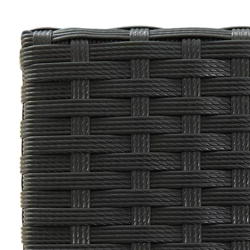  9 részes fekete polyrattan kerti bárszett