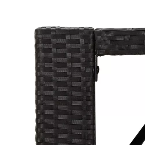  9 részes fekete polyrattan kerti bárszett
