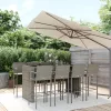  9 részes szürke polyrattan kerti bárszett