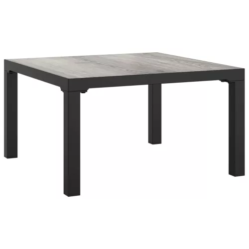  3 részes fekete szürke polyrattan kerti ülőgarnitúra