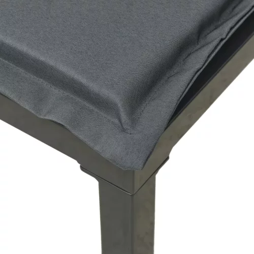  6 részes fekete és szürke polyrattan kerti ülőgarnitúra