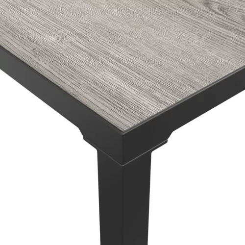  5 részes fekete-szürke polyrattan kerti ülőgarnitúra