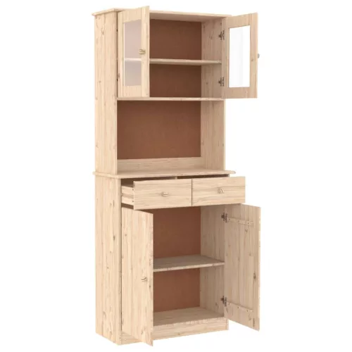  ALTA tömör fenyőfa tálalószekrény 77 x 35 x 188 cm