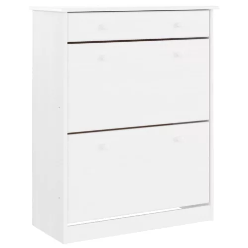  ALTA fehér tömör fenyőfa tálalószekrény 77 x 35 x 188 cm