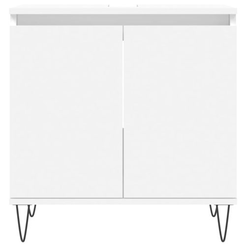  3 részes fehér szerelt fa fürdőszobaszekrény-szett