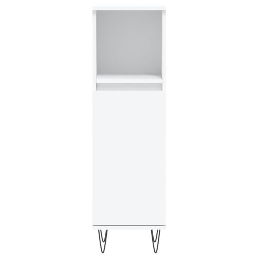  3 részes fehér szerelt fa fürdőszobaszekrény-szett