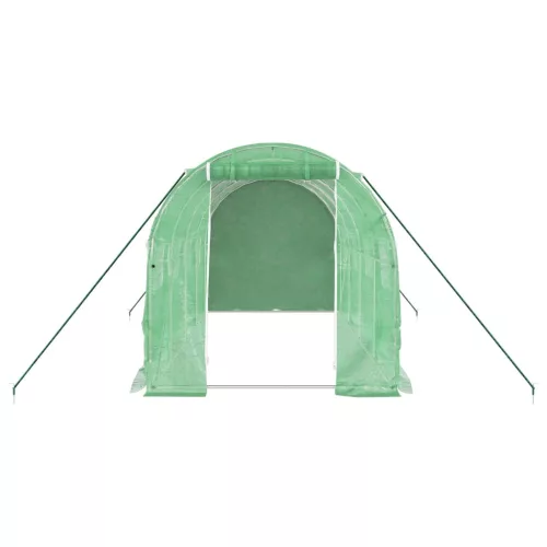  zöld acélvázas melegház 8 m² 4 x 2 x 2 m