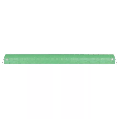  zöld acélvázas melegház 44 m² 22 x 2 x 2 m