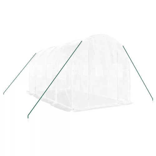  fehér acélvázas melegház 8 m² 4 x 2 x 2 m